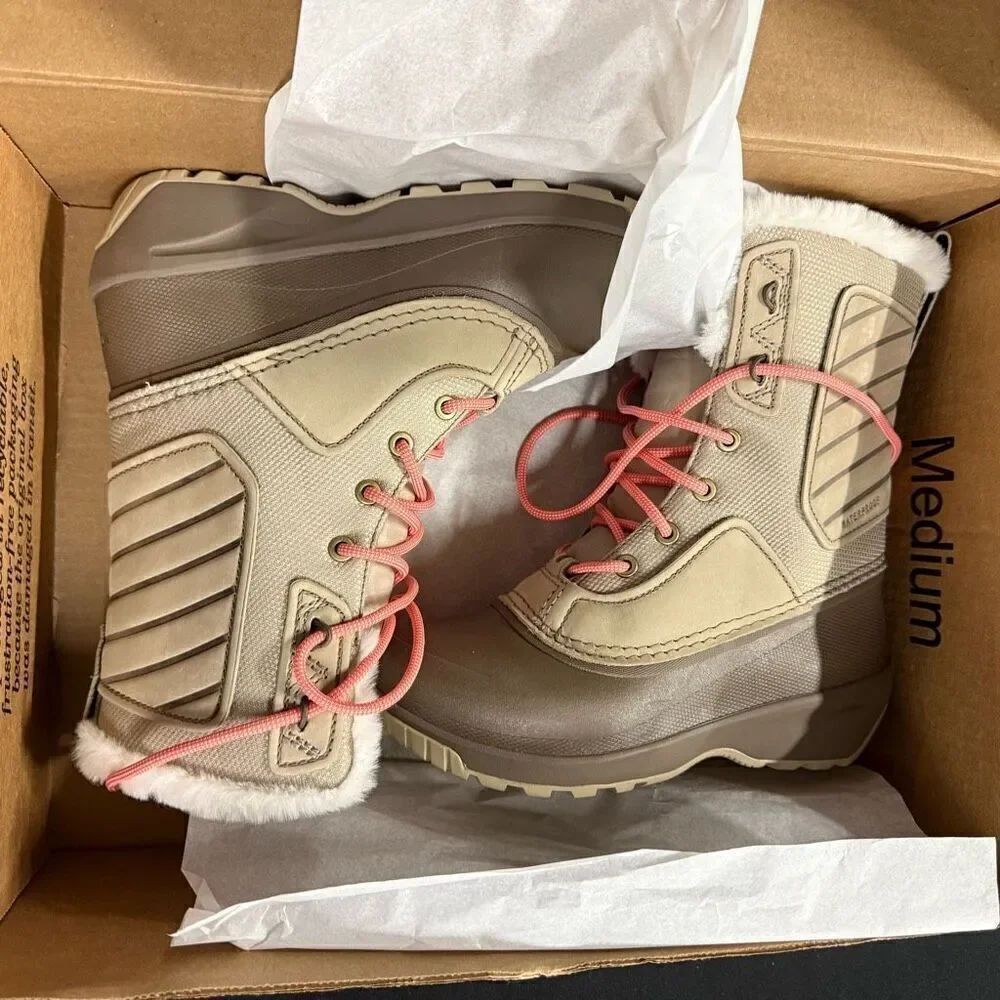 New the North Face Shellista IV Waterproof Winter Boots 5.5 Flax Walnut